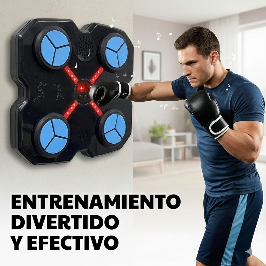 Máquina de Boxeo Rítmica™ – Entrena con Música, Energía y Motivación en Cada Golpe