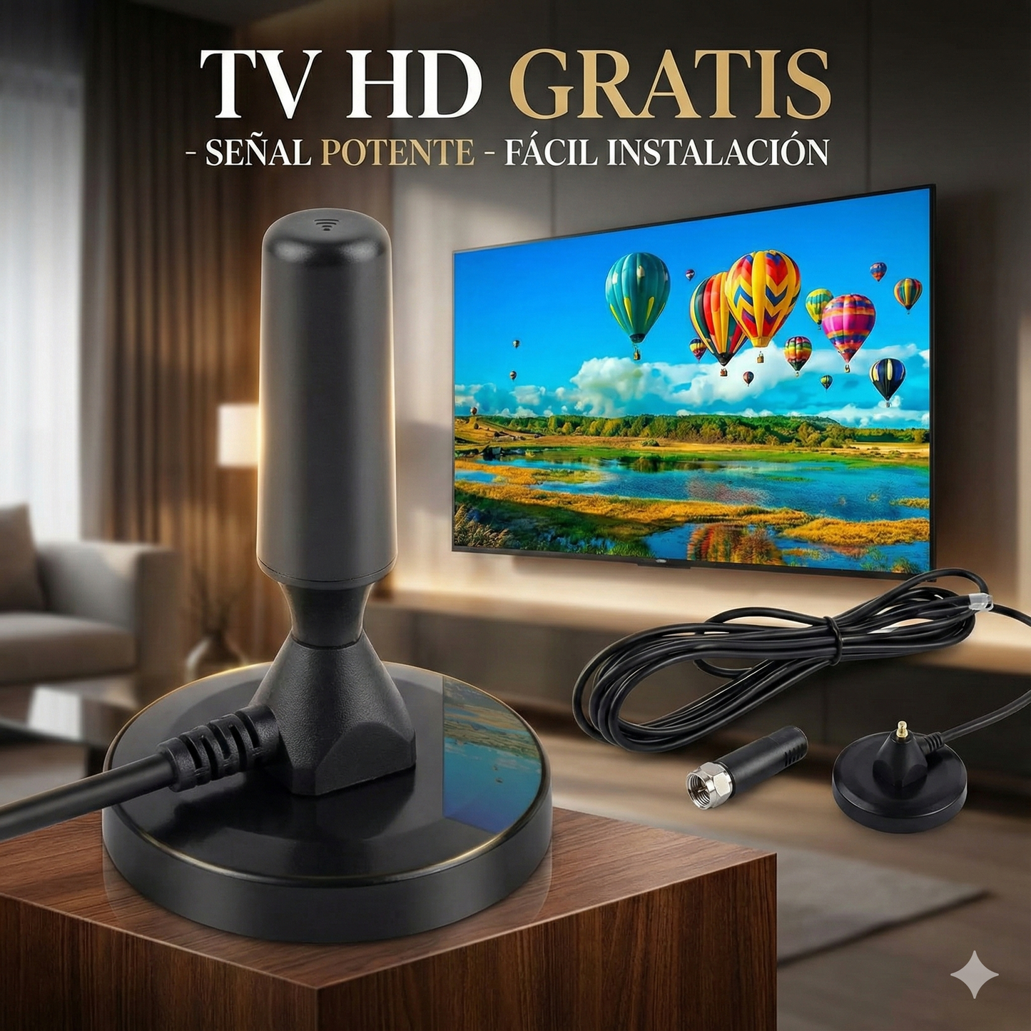 ANTENA TV DIGITAL HD™ – Disfruta televisión gratuita en alta definición, sin cables ni suscripciones